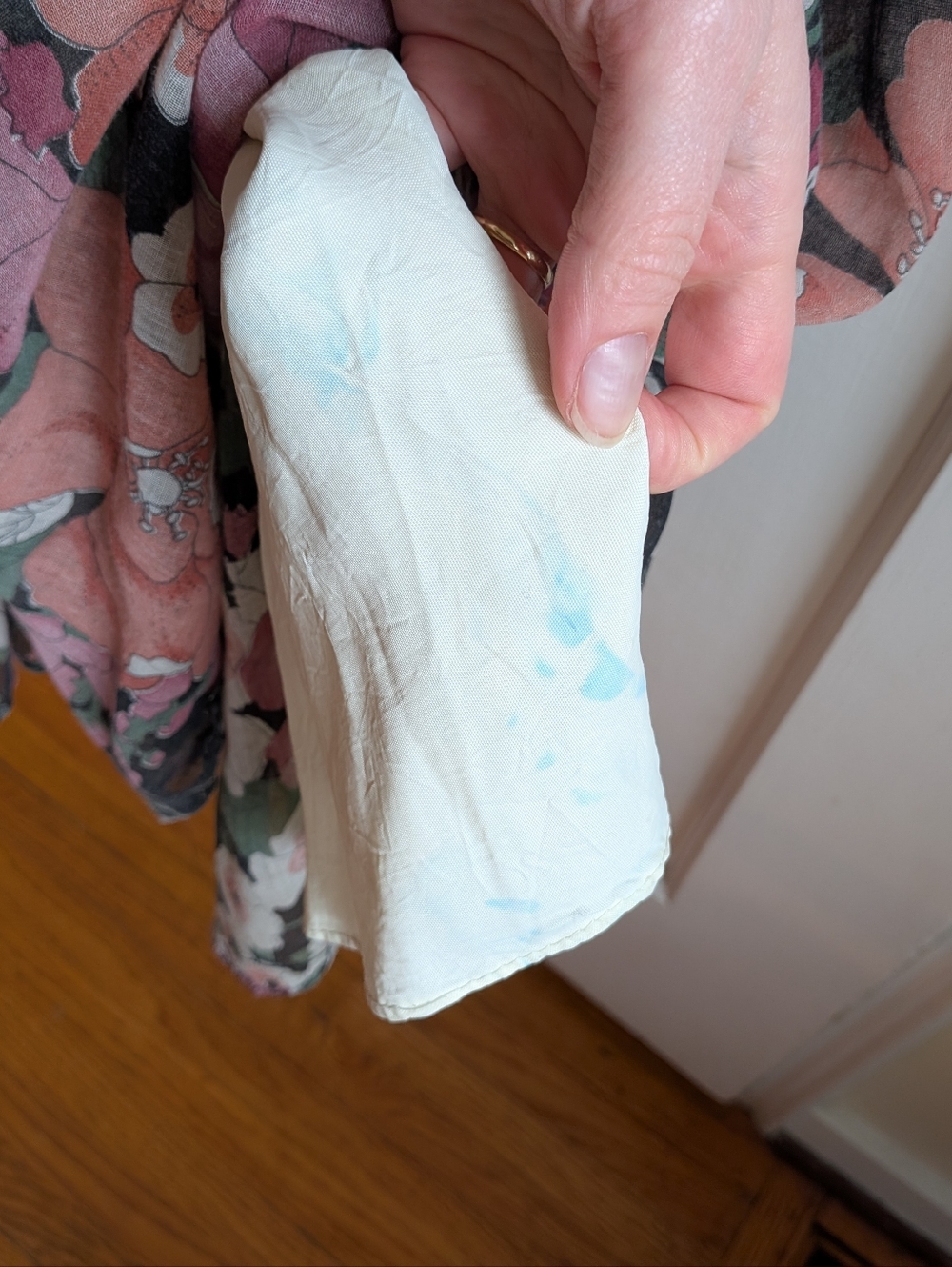 Vintage 70s Floral Halter Maxi Dress in Pink and Green - Picture 8 of 9